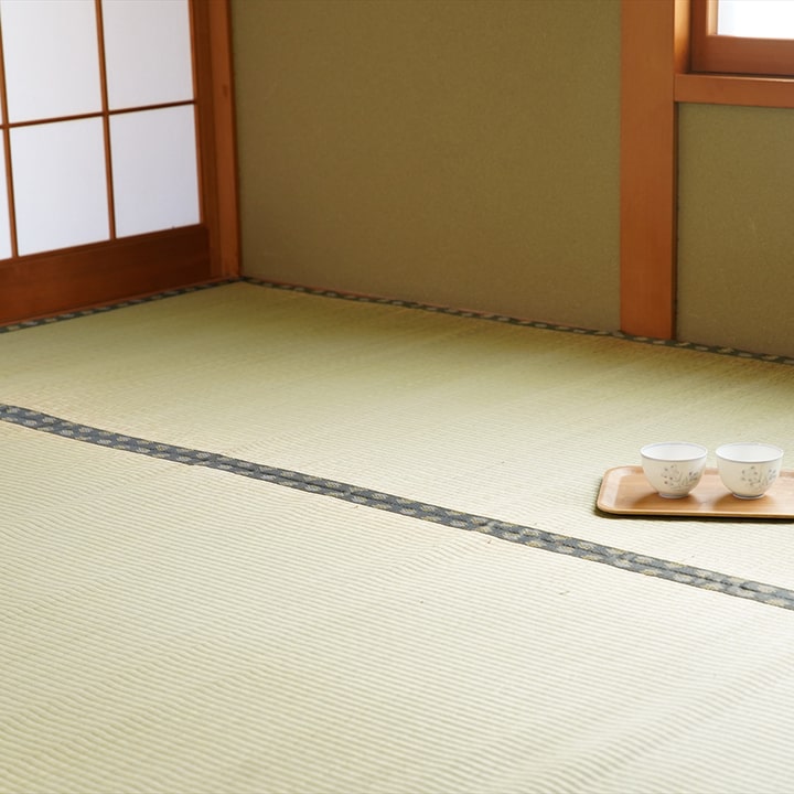 純国産 い草 上敷き カーペット 双目織 『松』 六一間6畳(約277×368cm)