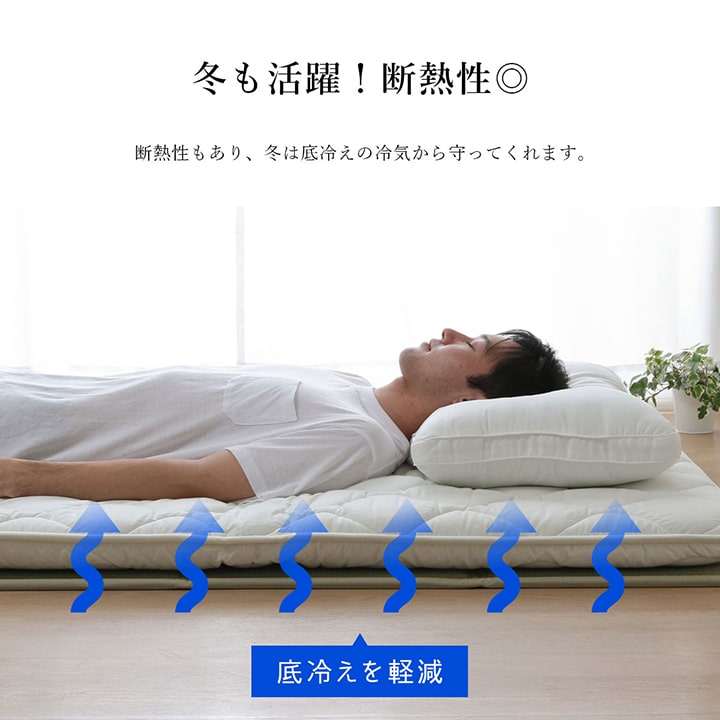 軽量でコンパクトに収納できる、い草のマットレス畳