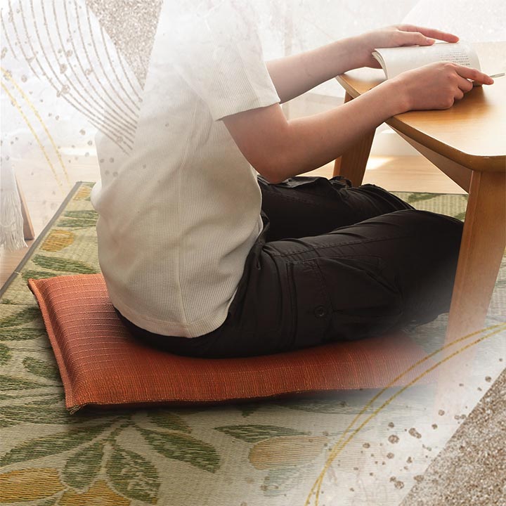 和風モダンでシンプルない草座布団 大紬 い草座布団 55×55cm(5枚組)