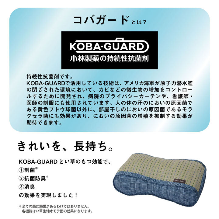 すっきりとしたドット柄のおしゃれない草のフィットクッション