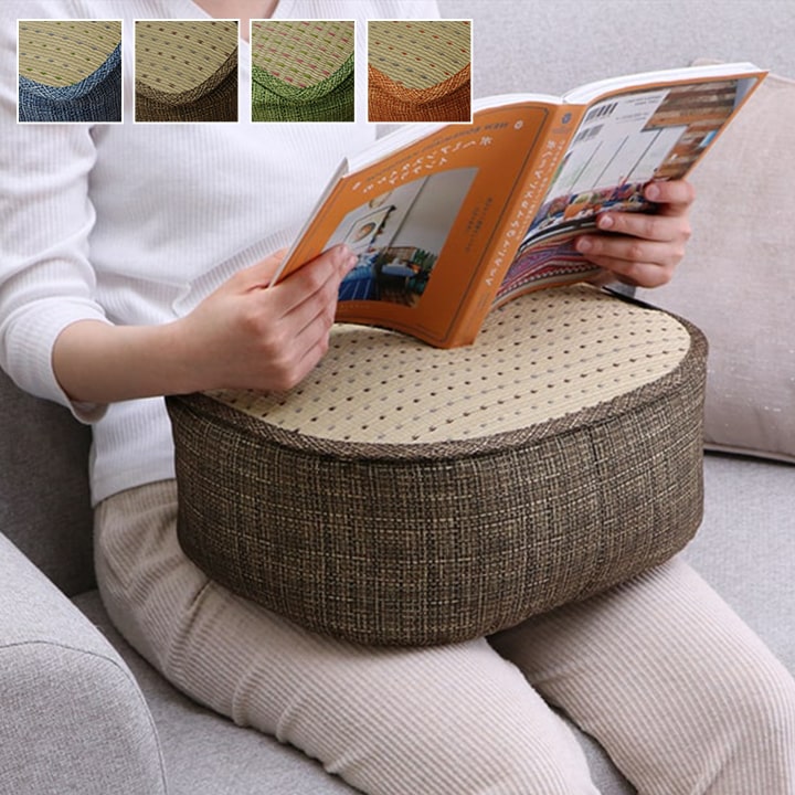 すっきりとしたドット柄のおしゃれない草のスマホクッション