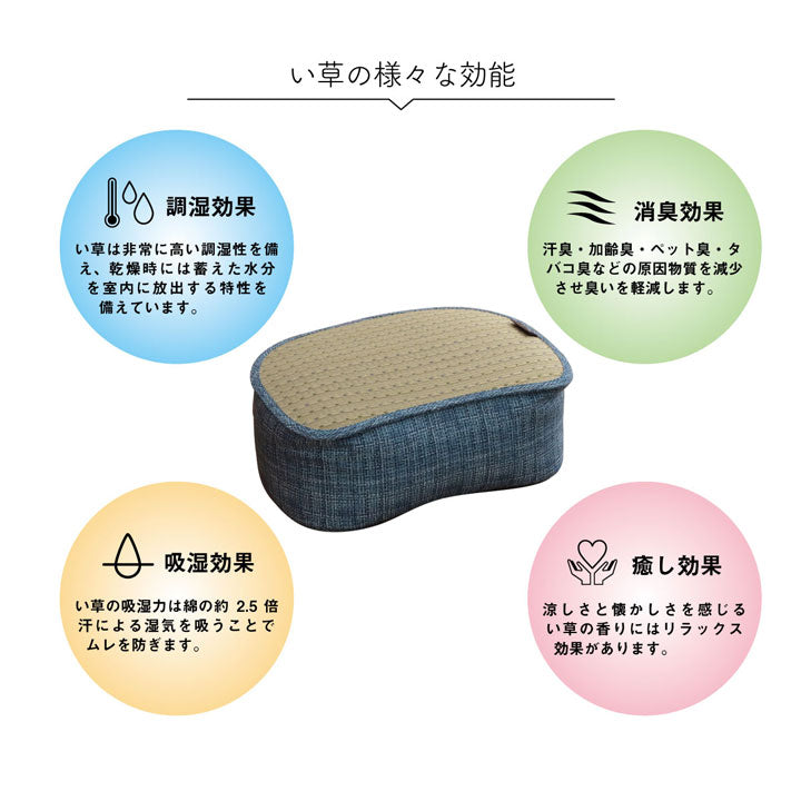 すっきりとしたドット柄のおしゃれない草のスマホクッション