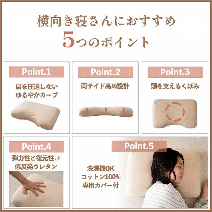 肩やすらぎ枕 横向き寝さんにオススメの整骨院長と考えた枕