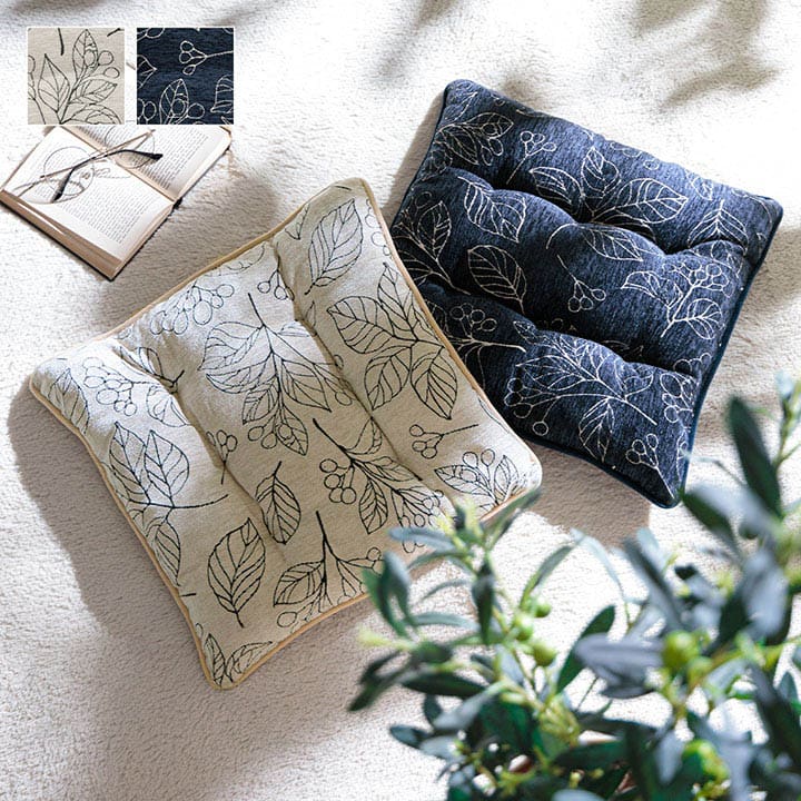 高級感のあるシェニールジャガード生地を使用したシートクッション ブラン シート