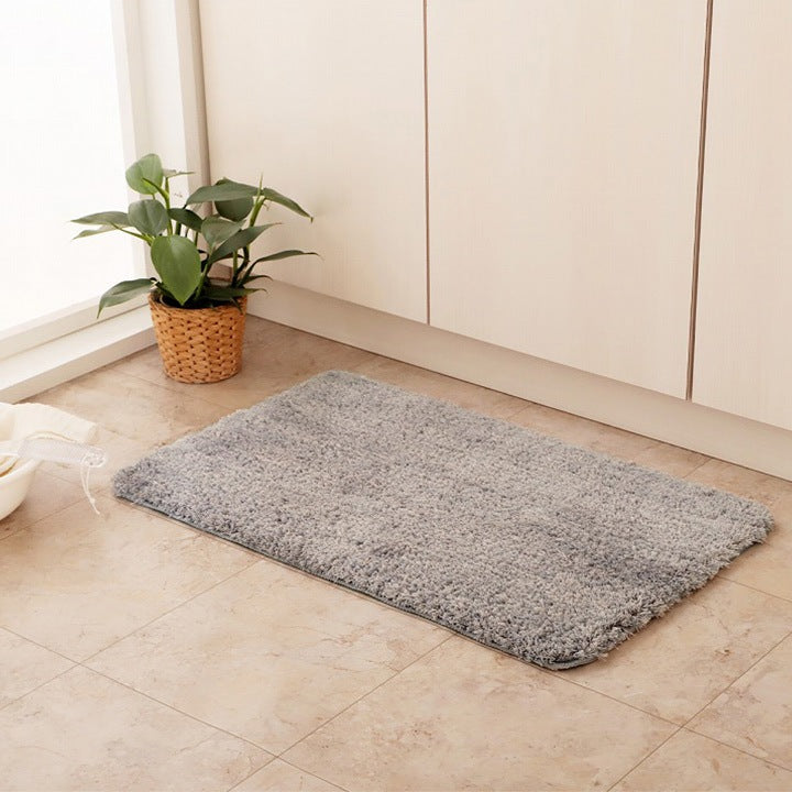 ミックスシャギーのシンプルでナチュラルカラーのインテリアマット ふんわりシャギー