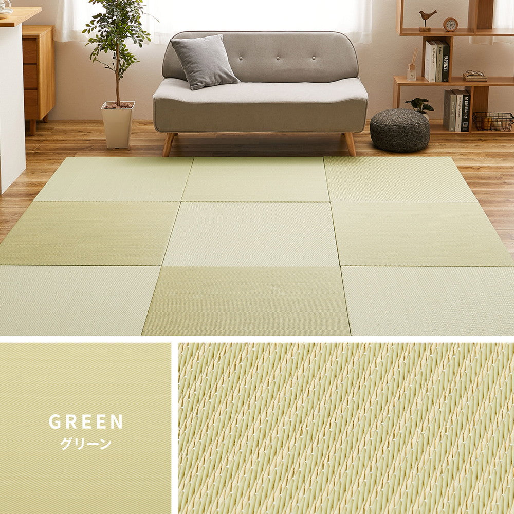 水や汚れに強い置き畳 キッズ向けのプレイマットからシニアのお昼寝 綾模様 約65×65×2.5cm