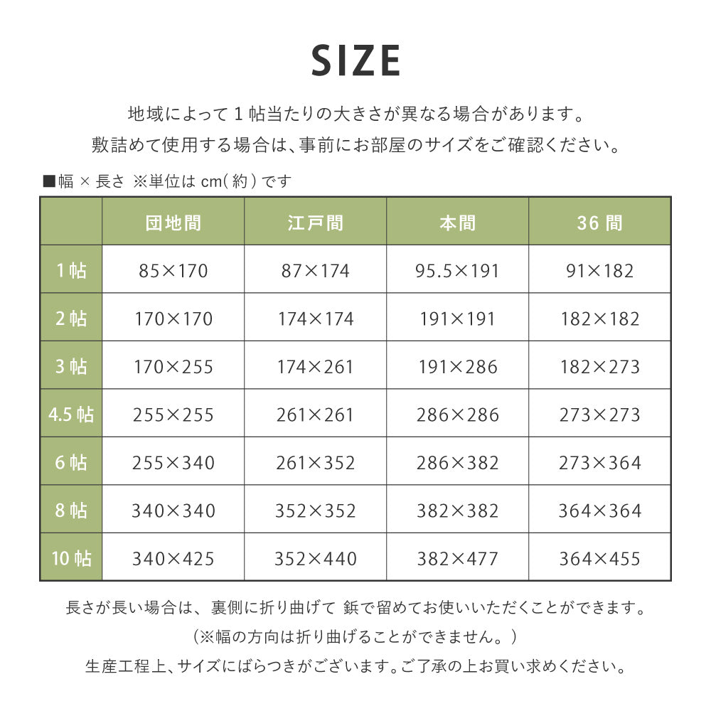 国産のい草と日本の職人の技術が織りなす引目織の上敷き 天草 江戸間サイズ