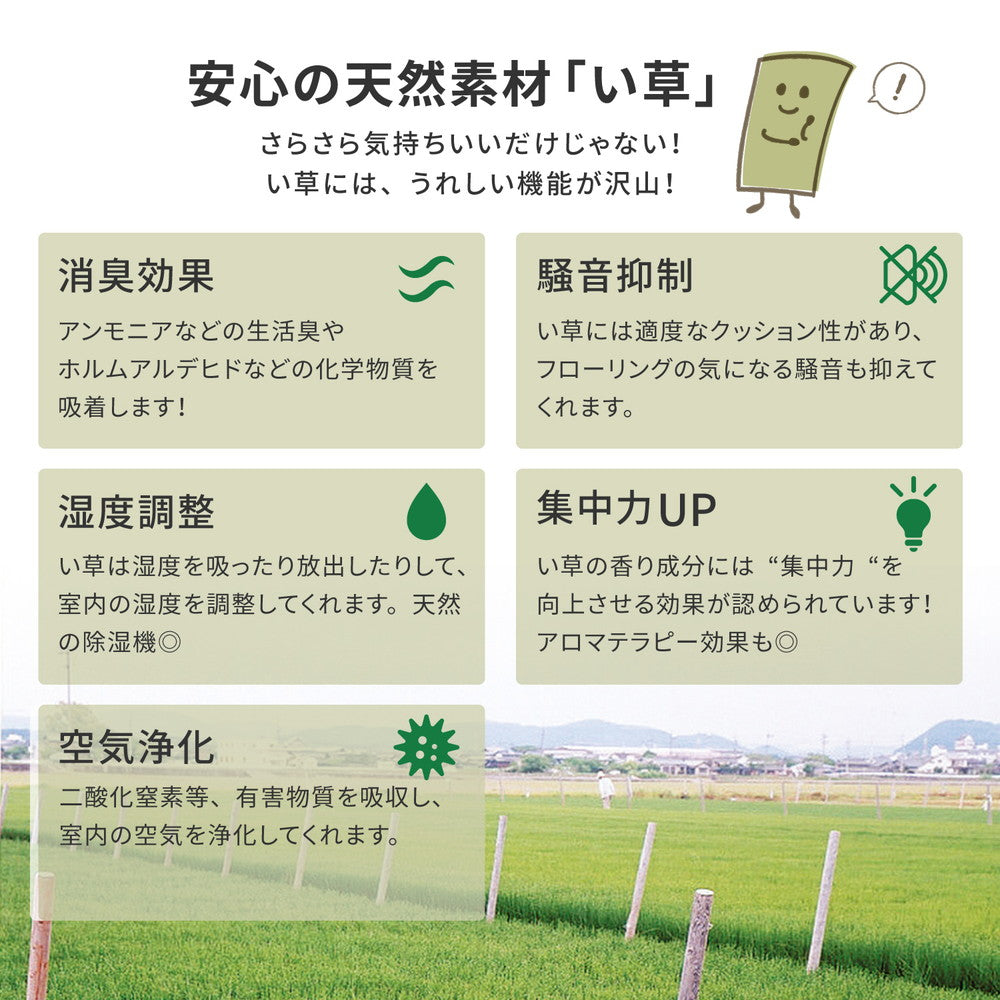 フリーカットできる い草上敷き みすず 団地間サイズ(補修テープ付き)