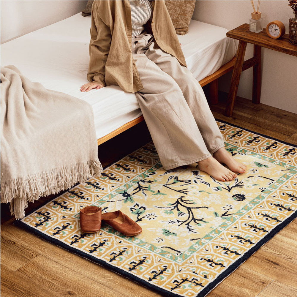 ウール100%のハンドメイドラグマット ポタリー