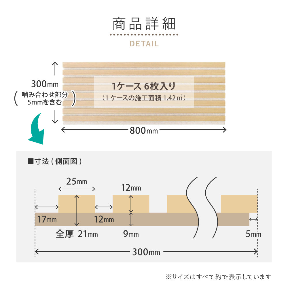 壁をおしゃれにDIYできる吸音パネル(同色6枚組)工事不要・簡単施工