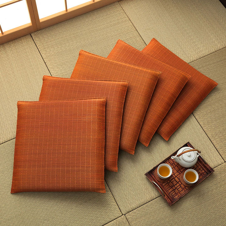 和風モダンでシンプルない草座布団 大紬 い草座布団 55×55cm(5枚組)