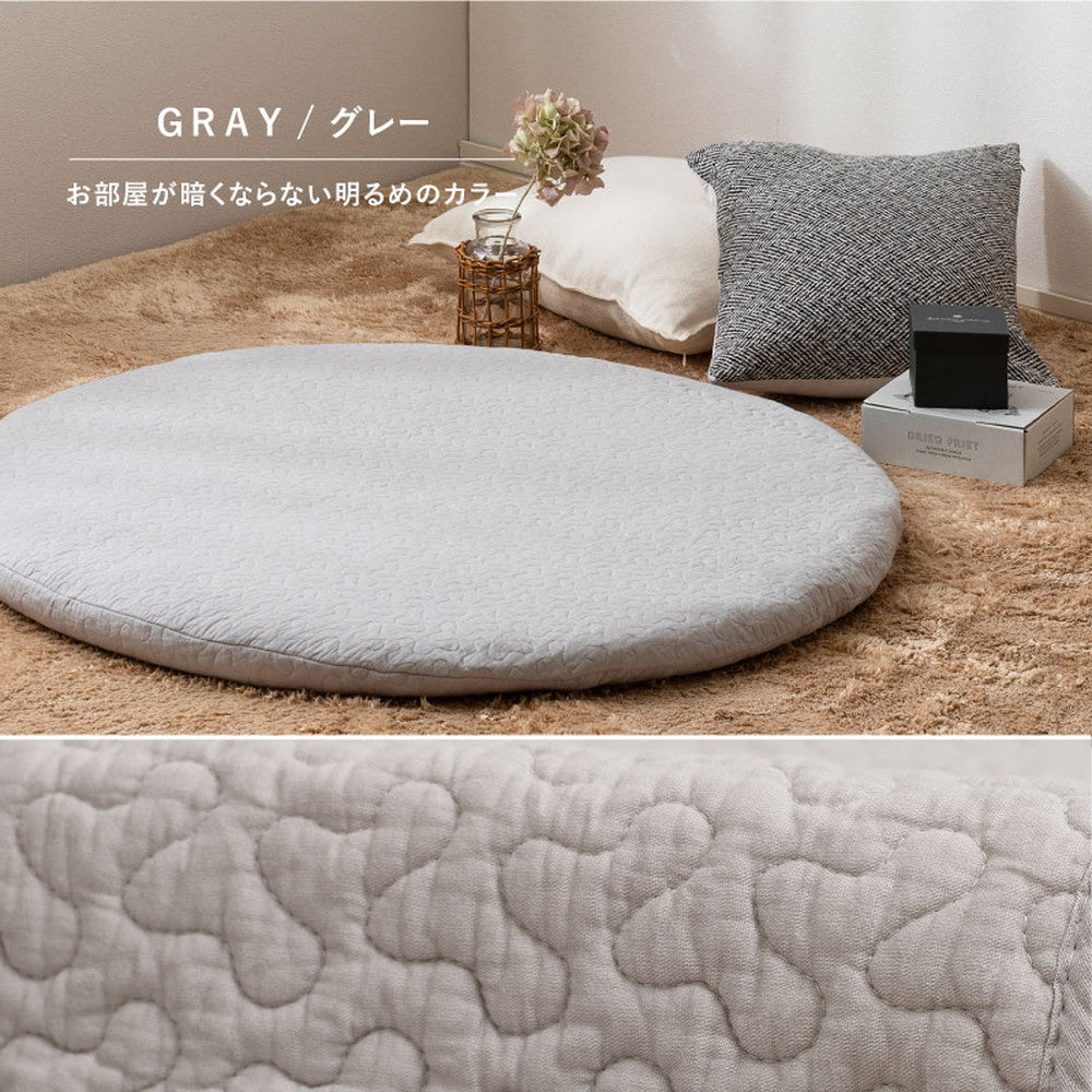 綿100%の円形マルチマット イブル 赤ちゃんの肌にもやさしくやわらかな肌ざわり