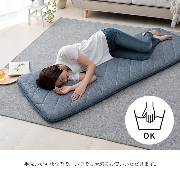 夏もひんやり接触冷感ごろ寝クッション お子様のお昼寝マット 約65×115cm