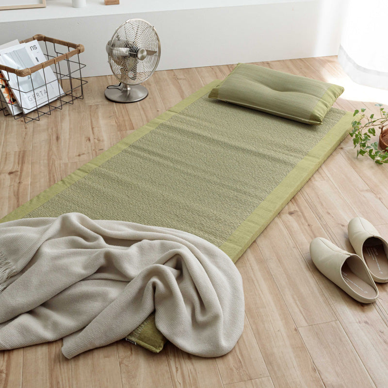 お昼寝に使えるい草マット+平枕セット 寝っころがたり、折り畳んで座ったり(ギフトラッピング対応)