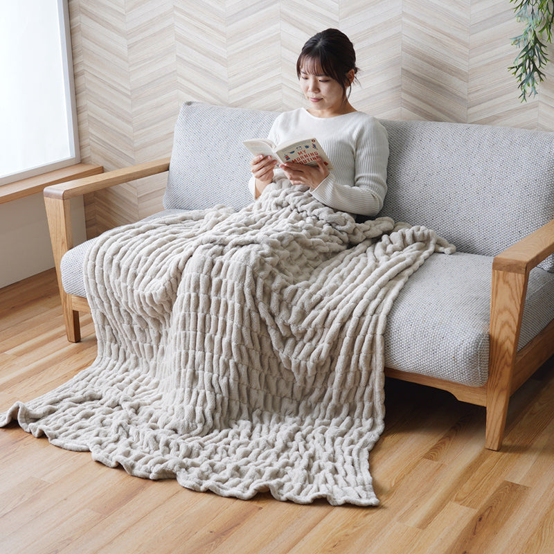 体をやさしくつつみこむハーフケット 伸縮性のある生地を使用