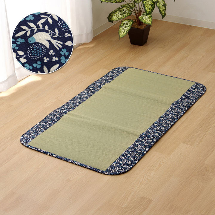 い草を使用したベビーマット ことり