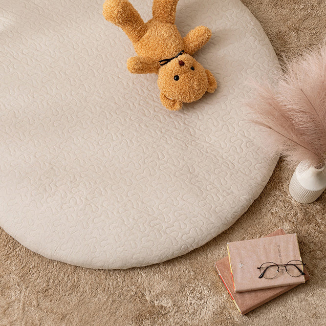 綿100%の円形マルチマット イブル 赤ちゃんの肌にもやさしくやわらかな肌ざわり