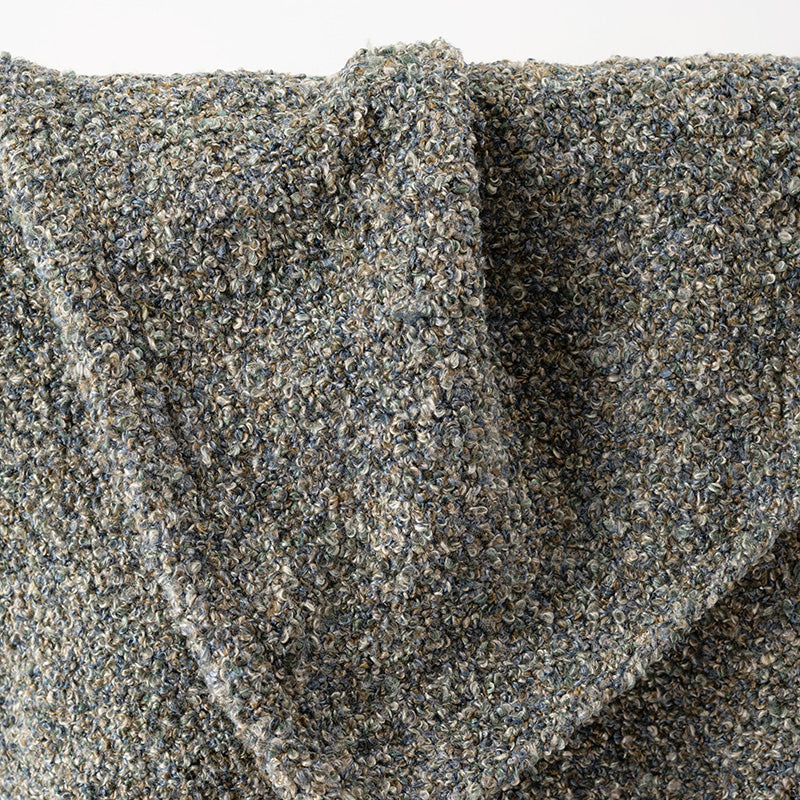 ブークレ生地を使用したミックスカラーのやさしいひざ掛け スローケット 130×170cm