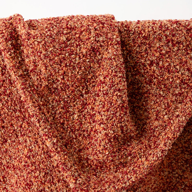 ブークレ生地を使用したミックスカラーのやさしいひざ掛け スローケット 130×170cm