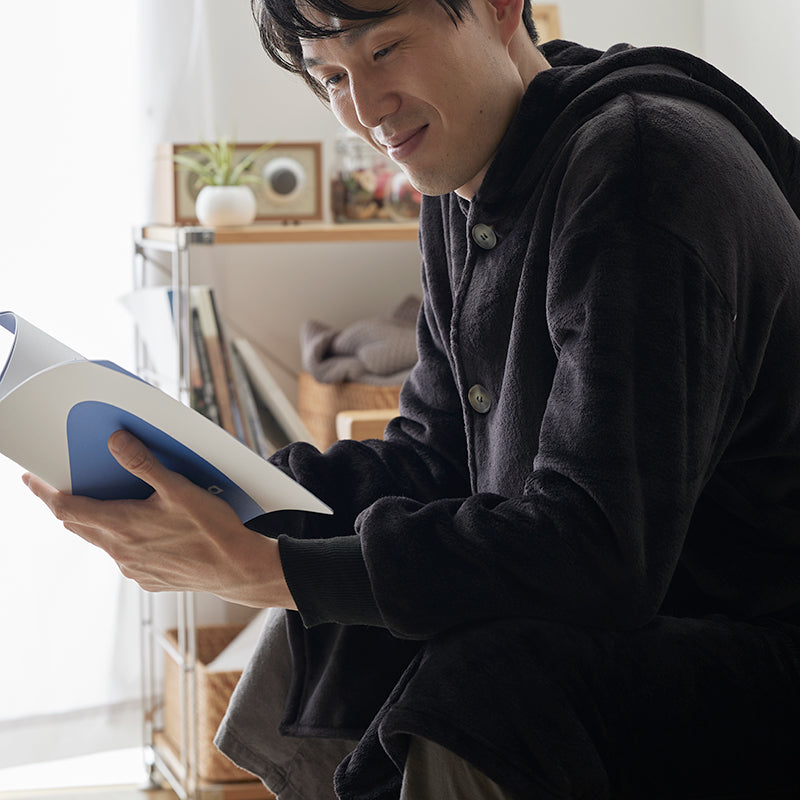 着る毛布 フードタイプ プレミアムマイクロファイバー