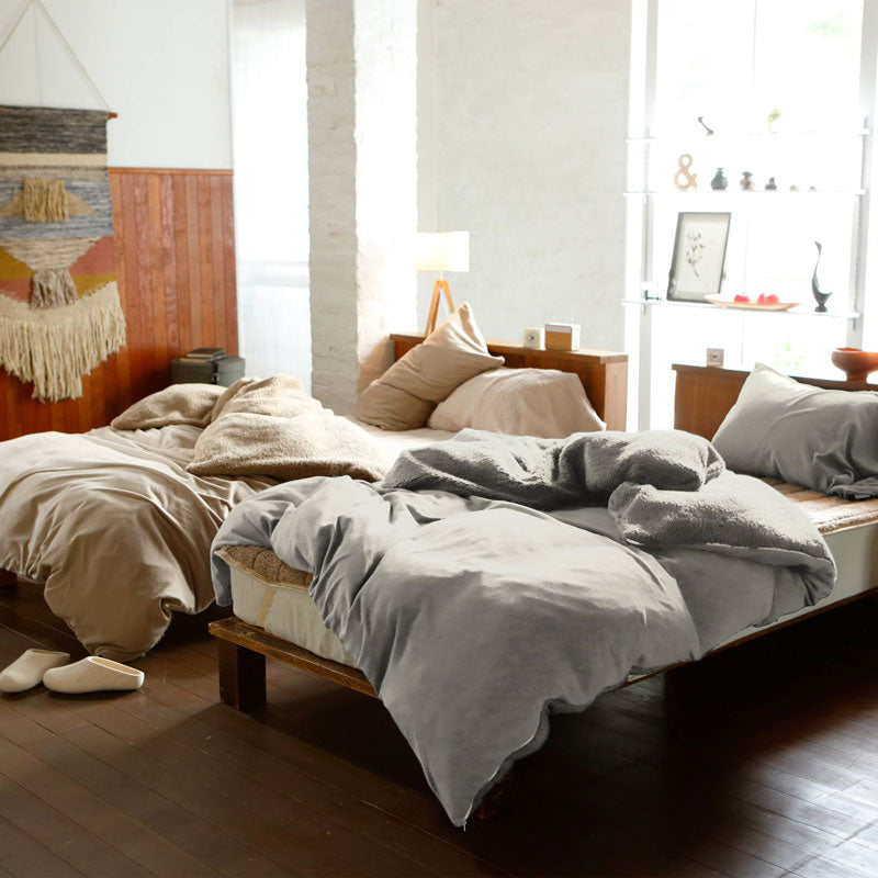 ふわモコ枕カバー ピローケース 暖かくてふわふわの触り心地が秋冬にぴったり 2枚セット【Fab the Home】