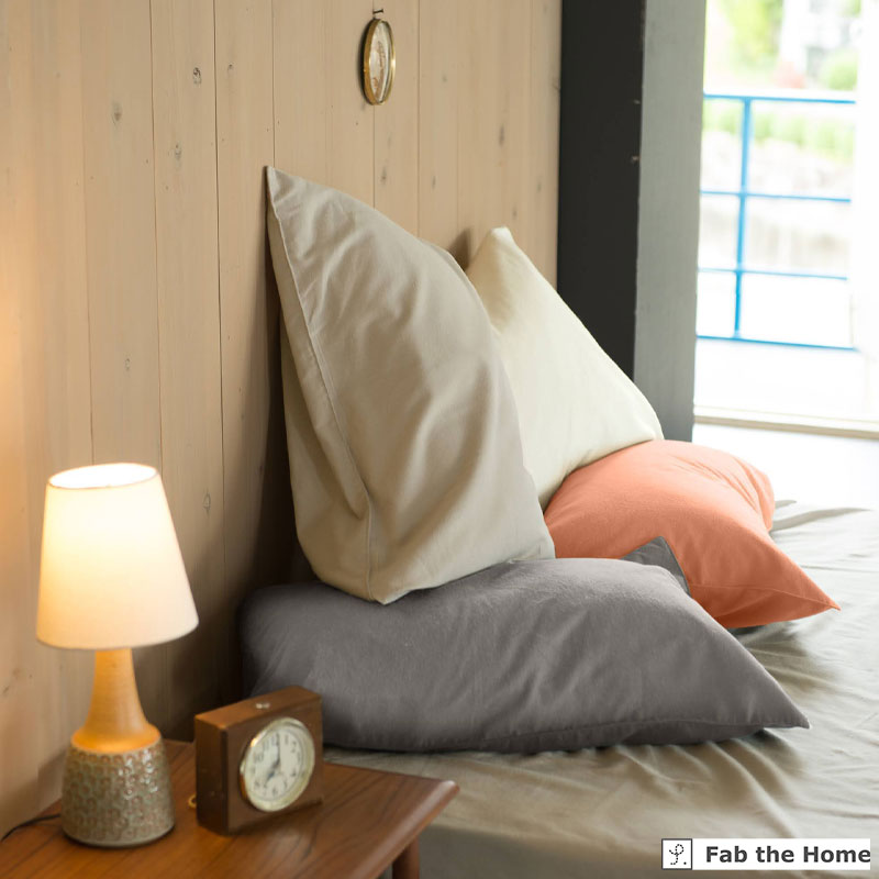 ふんわりなめらか枕カバー コットンフランネル 天然繊維の心地よさ 2枚セット【Fab the Home】