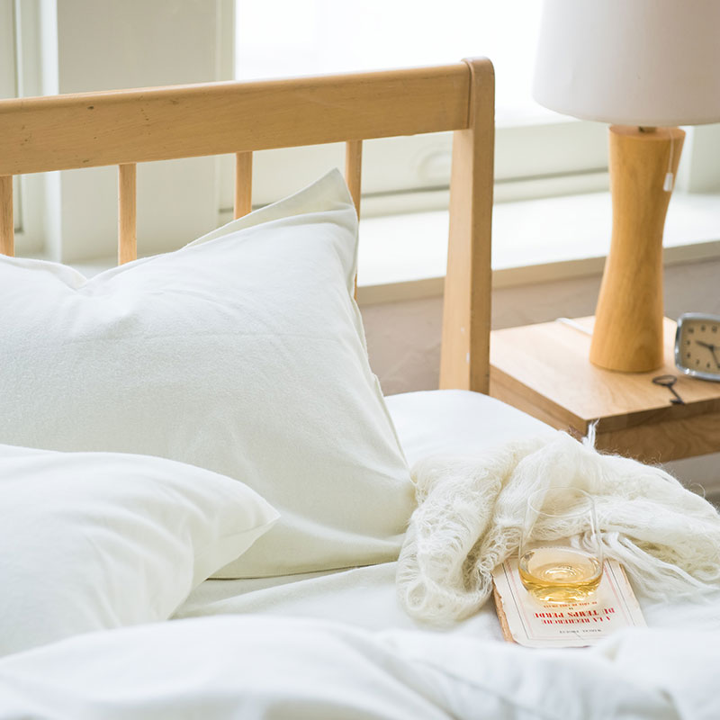 ふんわりなめらか枕カバー コットンフランネル 天然繊維の心地よさ 2枚セット【Fab the Home】