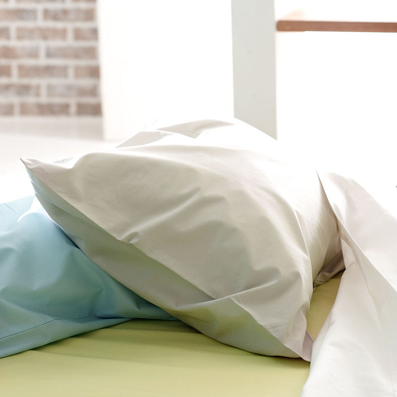 綿100%枕カバー ソリッド なめらかで張りのある触り心地 2枚セット【Fab the Home】