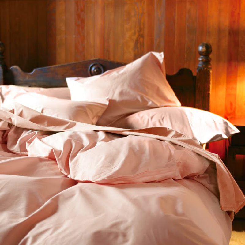 綿100%枕カバー ソリッド なめらかで張りのある触り心地 2枚セット【Fab the Home】