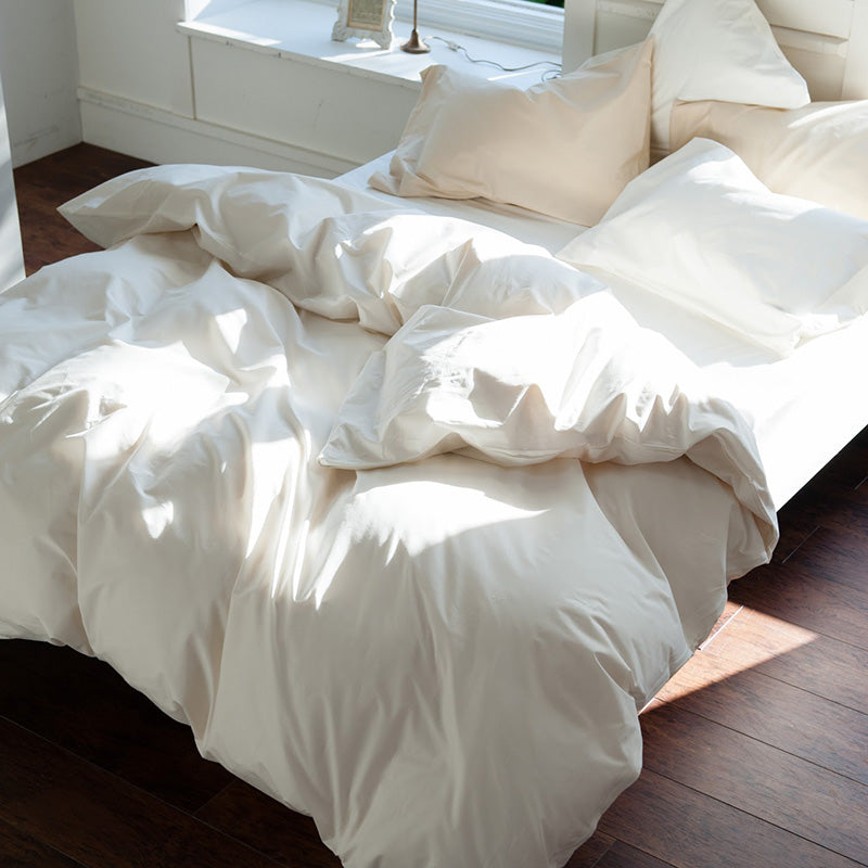 綿100%掛け布団カバー ソリッド なめらかで張りのある触り心地【Fab the Home】