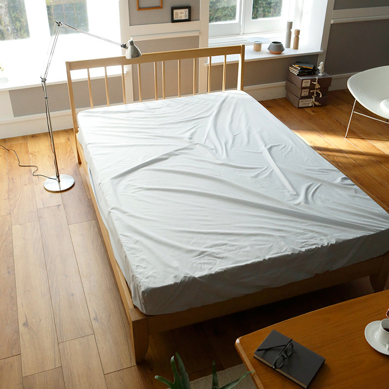 綿100%ボックスシーツ ソリッド なめらかで張りのある触り心地【Fab the Home】