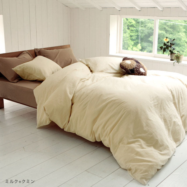 サラッとして快適なガーゼボックスシーツ クイーン ダブルガーゼ なめらかな風合いが心地よい【Fab the Home】