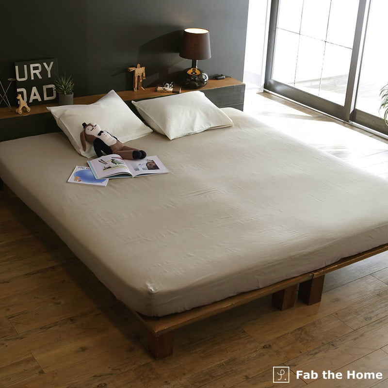 サラッとして快適なガーゼボックスシーツ ワイドキング ダブルガーゼ なめらかな風合いが心地よい【Fab the Home】