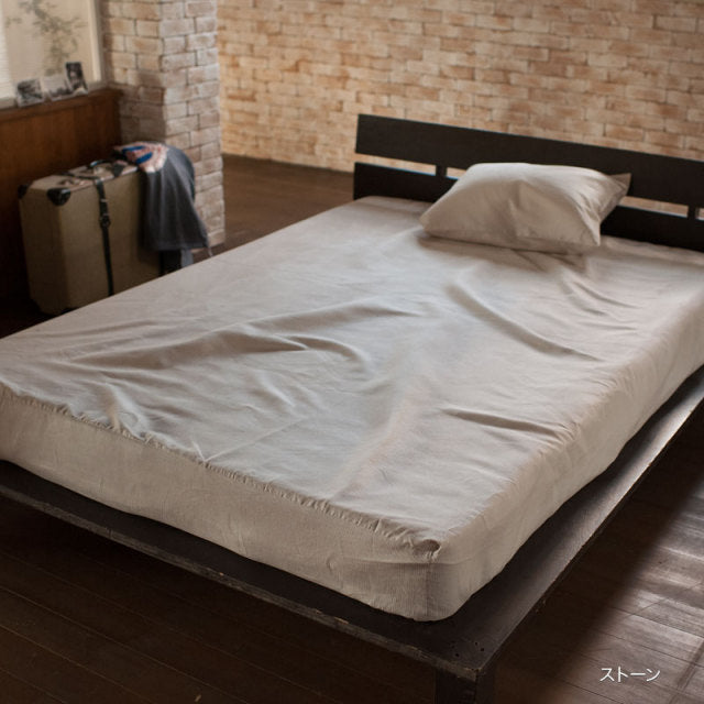 凹凸織りでデコボコ表面のボックスシーツ ハニカム 吸湿・発散性でサラサラ【Fab the Home】