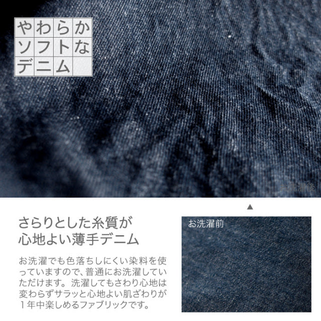 やさしいソフトなデニム枕カバー ライトデニム 2枚セット【Fab the Home】