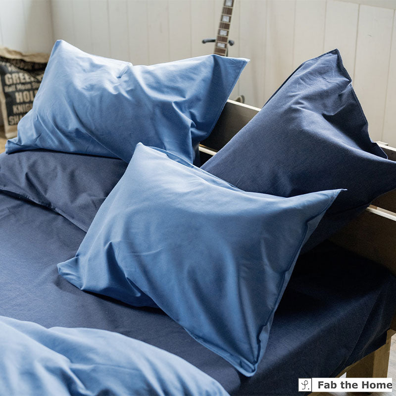 やさしいソフトなデニム枕カバー ライトデニム 2枚セット【Fab the Home】