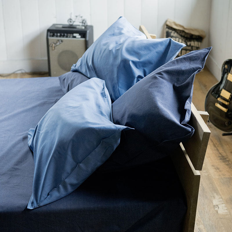 やさしいソフトなデニム枕カバー ライトデニム 2枚セット【Fab the Home】