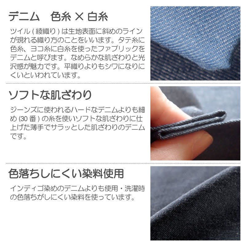やさしいソフトなデニムボックスシーツ ライトデニム【Fab the Home】