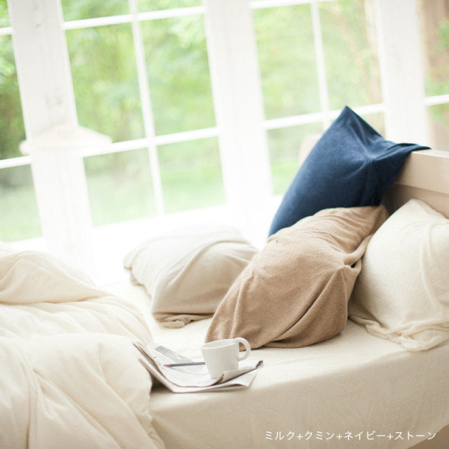 タオル素材の枕カバー エアリーパイル コットン100%の肌触り 2枚セット【Fab the Home】