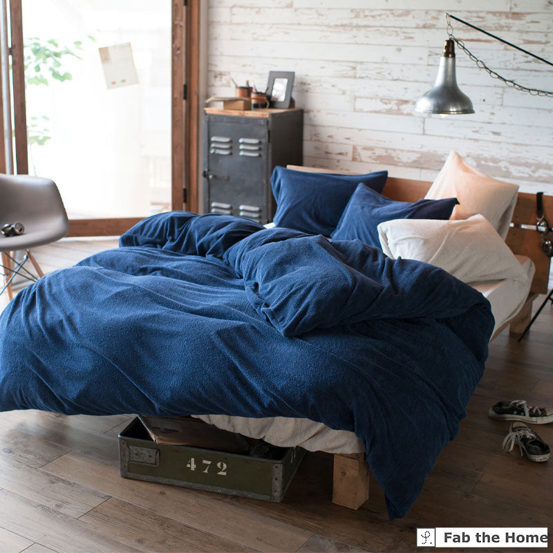 タオル素材の掛け布団カバー エアリーパイル コットン100%の肌触り【Fab the Home】