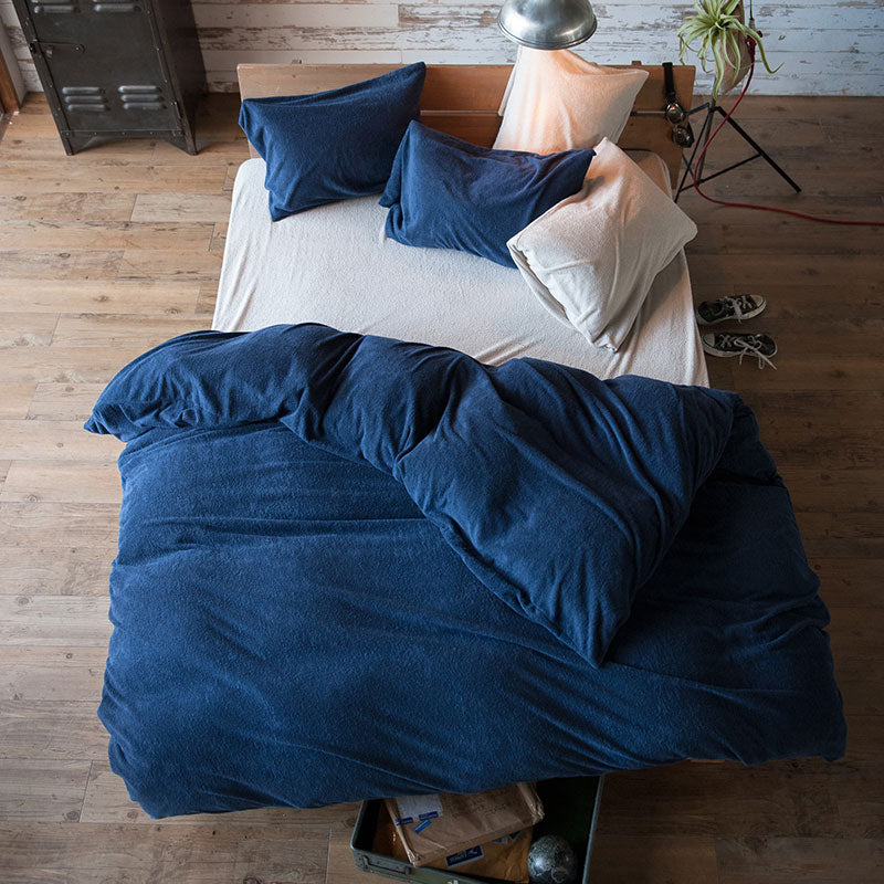 タオル素材の掛け布団カバー エアリーパイル コットン100%の肌触り【Fab the Home】