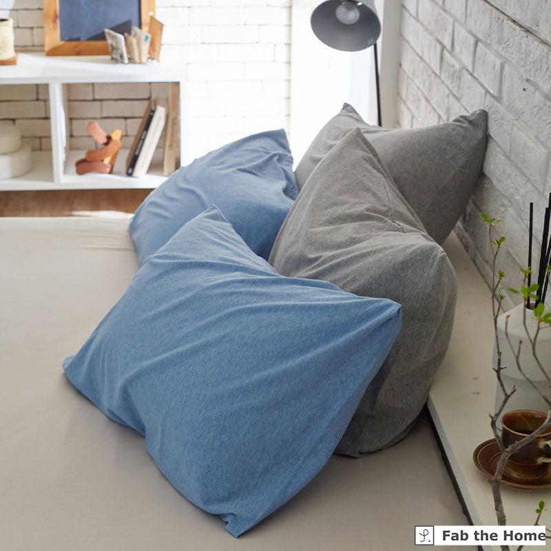 ふんわりなめらかニットの枕カバー プレインニット ほどよいストレッチ性と肌触り 2枚セット【Fab the Home】