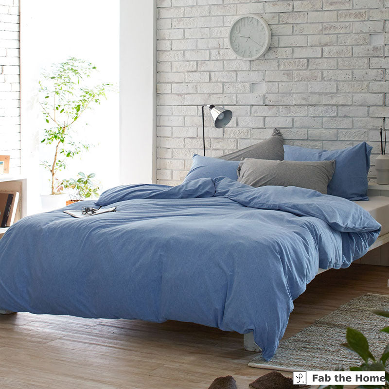 ふんわりなめらかニットの掛け布団カバー プレインニット ほどよいストレッチ性と肌触り【Fab the Home】