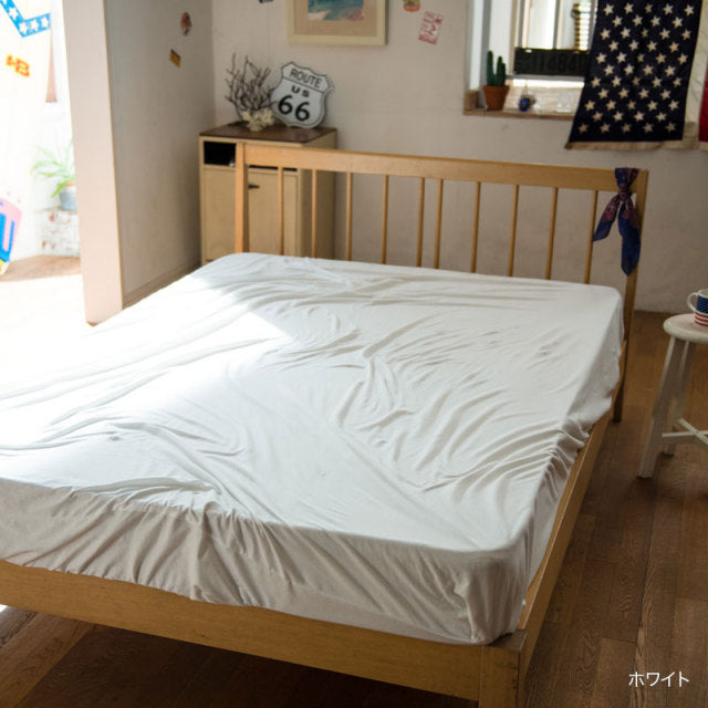 ふんわりなめらかニットのボックスシーツ クイーン プレインニット ほどよいストレッチ性と肌触り【Fab the Home】