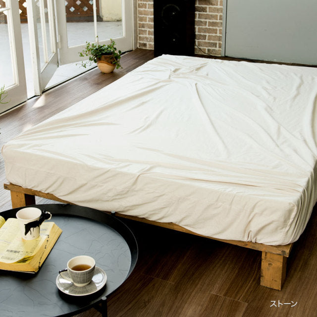 ふんわりなめらかニットのボックスシーツ クイーン プレインニット ほどよいストレッチ性と肌触り【Fab the Home】