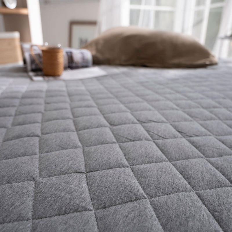 ふんわりなめらかニットの敷きパッド プレインニット ワイドキング ほどよいストレッチ性と肌触り【Fab the Home】