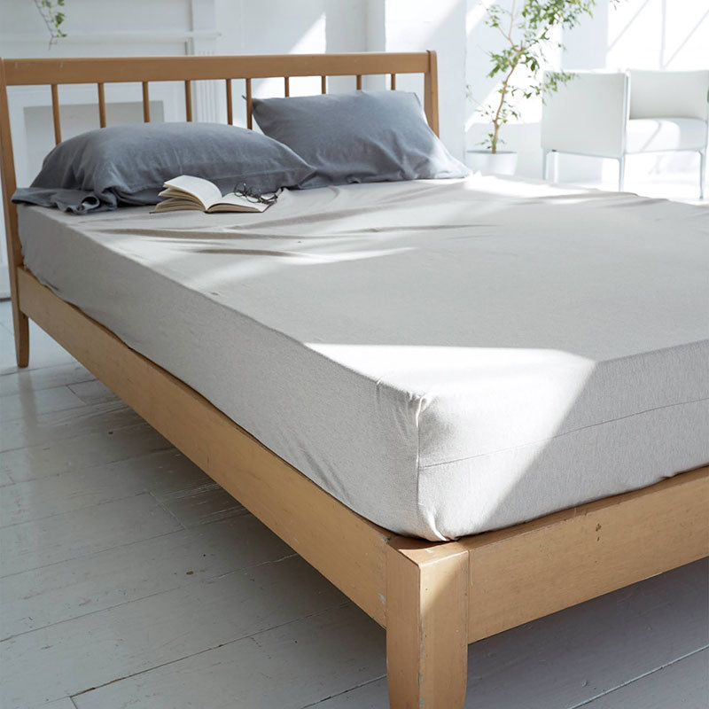 ふんわり杢糸ジャカードボックスシーツ ヘリンボーンニット【Fab the Home】