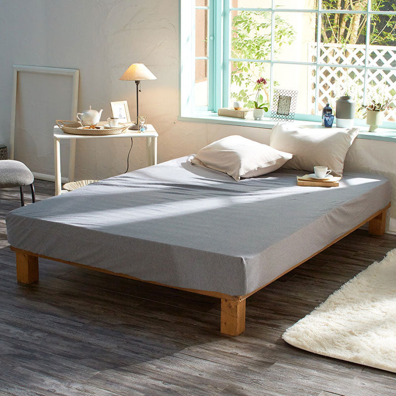 ふんわり杢糸ジャカードボックスシーツ ヘリンボーンニット【Fab the Home】