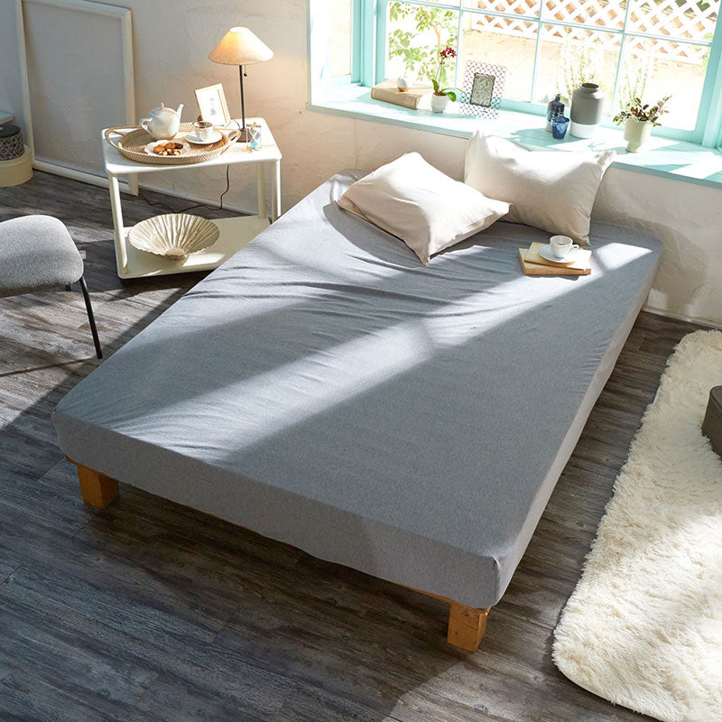 ふんわり杢糸ジャカードボックスシーツ ヘリンボーンニット【Fab the Home】