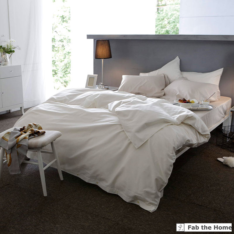 ホテル品質のコットン掛け布団カバー ファインコットン エジプト産超長綿でワンランク上の肌触り【Fab the Home】